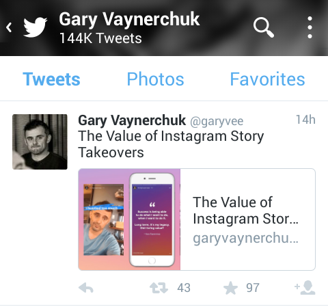 Gary Vaynerchuk twitter
